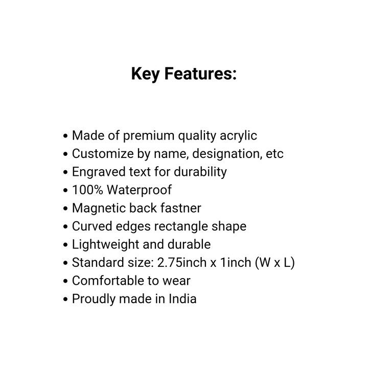 Identity Acrylic Badge